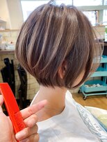 ヘアーアンドスパ フラップス(FLAPS) ショートボブハイライト