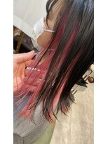 ルーナヘアー(LUNA hair) 『京都 ルーナ』インナーカラー ピンク ブリーチ ダブルカラー