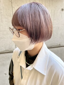 ヘアーデザイン アルエ(HAIR×design ARUE) 【YUGO】ミルクティーグレージュ×顔周りレイヤーボブ