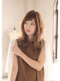 BERRY/夏_フォギーベージュ_イメチェン_毛先パーマ_耳かけ