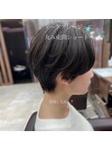 20代30代40代小顔ハンサムショートアッシュブルーブラック