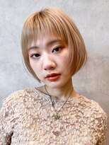メゾンドイギー(MAISON de IGGY)&nbsp;ミニボブ×ブロンドベージュ/デザインカラー/シルキーベージュ