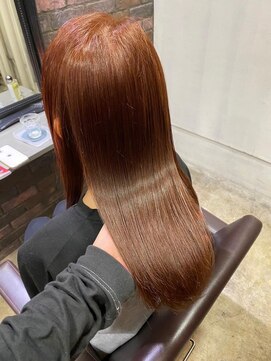 セプト 天神大名(SEPT.) シルキーブラウン　髪質改善カラー　ロングヘア　ハイトーン