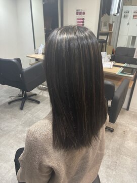 ラフ 難波店(LAFF) #黒髪#ボブルフ#ネビージュ#小顔#ワンレン