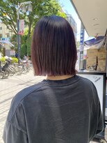 ブランコトレス 烏山店(BLANCO tres) 切りっぱなしボブ×ハイライト