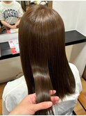 髪質改善ヘアカラーデザインカラーオリーブベージュ