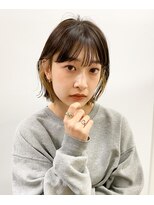 ミィ 浦和(mee)&nbsp;ボブ　インナーカラー　ショート　前髪　顔まわり