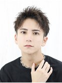 ソフトツイストスパイラル短髪アップバングスパイキーショート