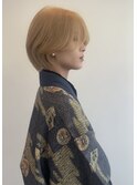 ショートボブ×ブロンド