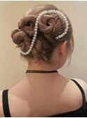 【kacho】パール タイトヘアアレンジ カチモリヘア