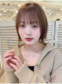 レイヤーカット/アースカラー/耳掛け/フェミニン[stylist竹田]