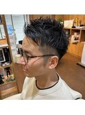 大人気メンズビジネスツーブロックショート大人カッコいい黒髪