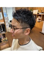 ナンバービー(no.B)&nbsp;大人気メンズビジネスツーブロックショート大人カッコいい黒髪