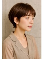 ヘアーディープ(hair deep)&nbsp;耳かけショート×オリーブブラウン