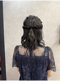 ふんわりハーフアップ