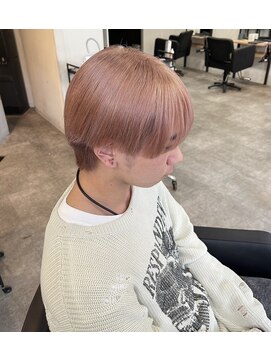 ラフ(LAFF) マッシュ/ピンクベージュ/ハイトーン/ブリーチ縮毛矯正