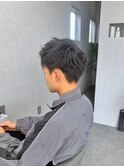 【ツーブロ無しメンズ束感ショート】