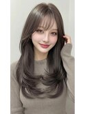 ロングウルフ/似合わせ/透明感カラー韓国レイヤー20代30代p大宮