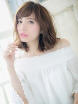 クオーレ ヘア アンジュ 水戸店(CUORE HAIR ange)&nbsp;*ange水戸*…大人かわいい斜めバングくせ毛風小顔ふわミディa