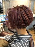 ショートボブ×チェリーピンク【LODAT横浜】