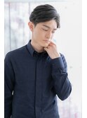 ビジネスでもOK！黒髪マッシュアップバングショートa