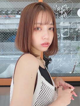 ルービック バランス 天王寺(Rubik's×Balance) ショートボブ丸み前下がり×インナーベージュカラー