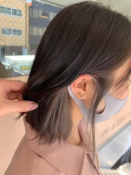 アイディール 心斎橋店(:ideal) 20代30代40代☆さりげないインナーカラーで手軽にイメチェン☆