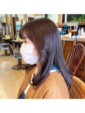 ベル(BELL) アヴェダカラーで柔らかツヤ色セミロング【BELL用賀/桜新町】