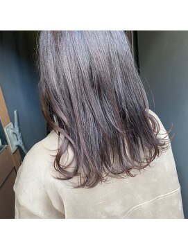エミュー(emue) 20代30代暖色系カラーシースルーバンク艶髪透明感ピンクベージュ