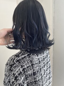 ヘアーデザイン シュシュ(hair design Chou Chou by Yone) ☆chouchou☆ハイライトカラー×ブルーカラー