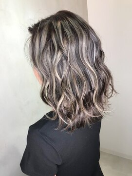 アース 菊名店(HAIR&MAKE EARTH) 20代30代40代大人かっこいいハイライトベージュ無造作ミディ