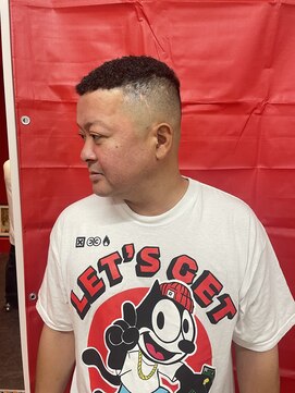 メリケンバーバーショップ トーキョー(MERICAN BARBERSHOP TYO) ハイスキンフェードハード濡れパン