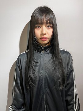 ワンインチ(1 inch) 【手島萌】レイヤーカット/顔まわりレイヤー/黒髪/ロング/前髪