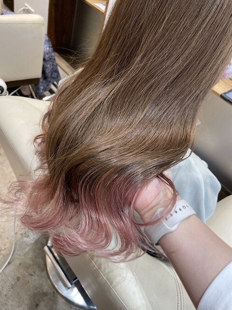 裾カラー × pink
