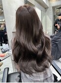 艶髪レイヤーカット韓国ヘアーグレージュ髪質改善トリートメント