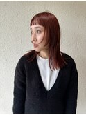 ブリーチなし オレンジ オン眉