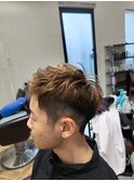 メンズハイトーントパーズグラデーションフェードベリーショート