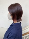 【morio成増/一戸】切りっぱなしボブイヤリングカラーピンク