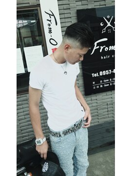 フロムオー 諫早(From-O) スキンフェード×オールバック