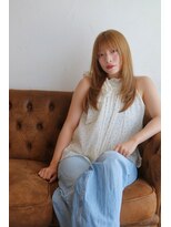 ベレッタ 楠葉店(veretta.)&nbsp;鎖骨ミディ/ブリーチ/こなれ感/暖色/秋冬カラー/艶ストレート