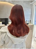 ブリーチなし/ダブルカラー/暖色/オレンジ／ブラウン
