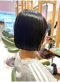 暗髪×ボブ