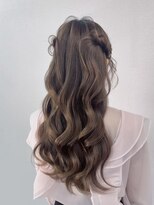 銀座新橋着付けヘアセットサロン［N］&nbsp;ねじりハーフアップ/結婚式/ヘアセット/銀座/新橋/東京/有楽町