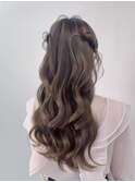ねじりハーフアップ/結婚式/ヘアセット/銀座/新橋/東京/有楽町