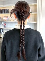 セプト 天神大名(SEPT.)&nbsp;結婚式へア 編み下ろしアレンジ カチモリ ヘアセット 20代