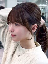 アルバム 池袋(ALBUM)&nbsp;おくれ毛前髪カット韓国ヘアロング_ba588141