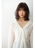 伸ばし中のミディアムヘアに毛先パーマと髪質改善で艶×大宮