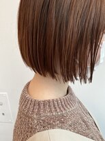 ヴィジョン(VISION)&nbsp;ピンクベージュでナチュラルボブ♪