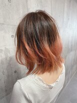 オーキッドバイヘアー(OrchiD.byhair) くびれレイヤーミディ×ピンクグラデ