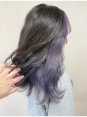 インナーカラーラベンダー透明感イルミナカラー【上野/東上野】